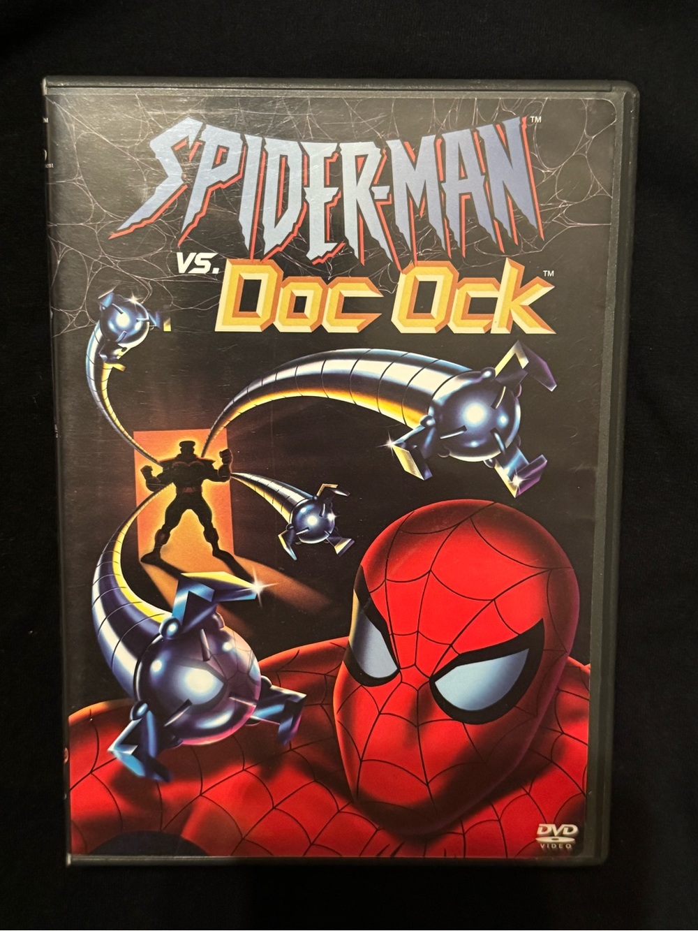 Marvel Spider-Man DVD Back Cover - Red, Black, Silver